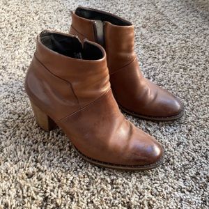 Paul Green Chestnut Leather Booties